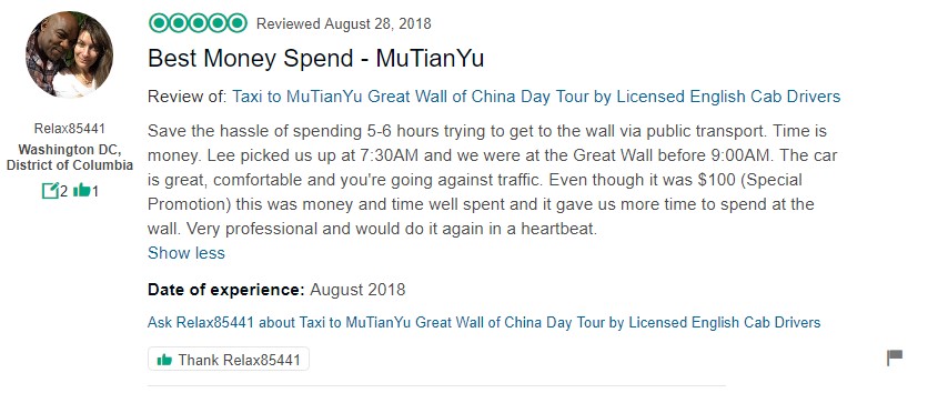 taxi to mutianyu great wall, car service, english driver, car rental with driver, private car with driver, great wall of china