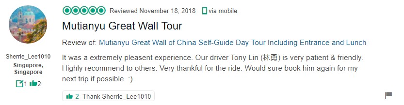 taxi to mutianyu great wall, car service, english driver, car rental with driver, private car with driver, great wall of china